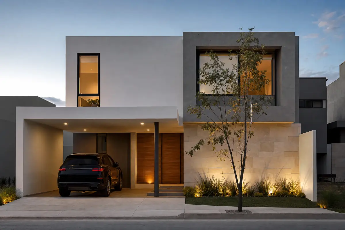 Fachada de casa Azurita B